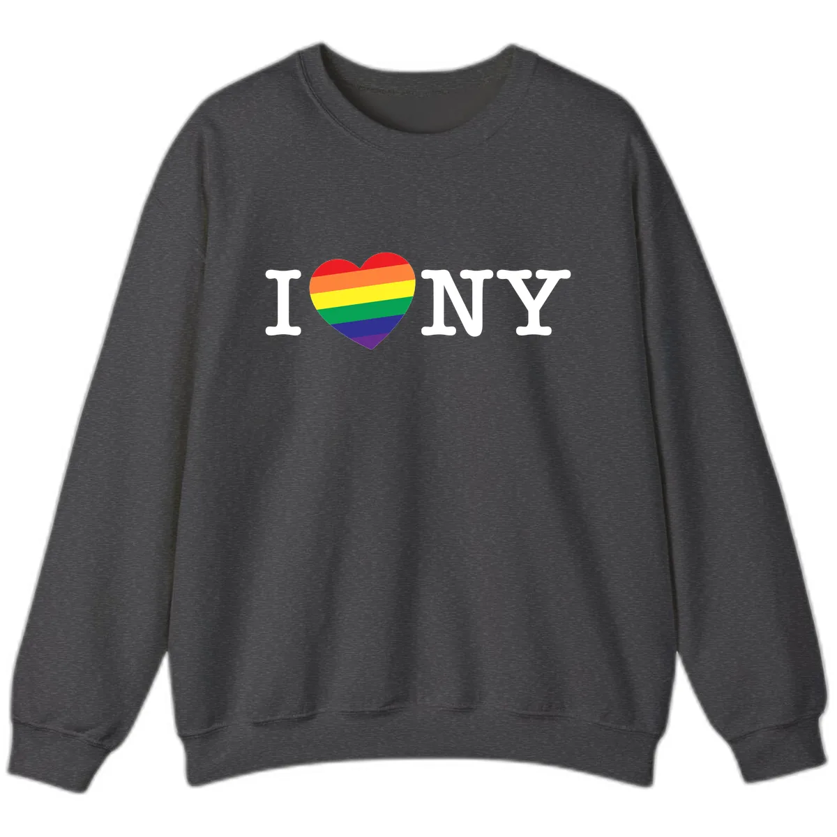 I Love New York Pride Sweatshirt in Dark Heather