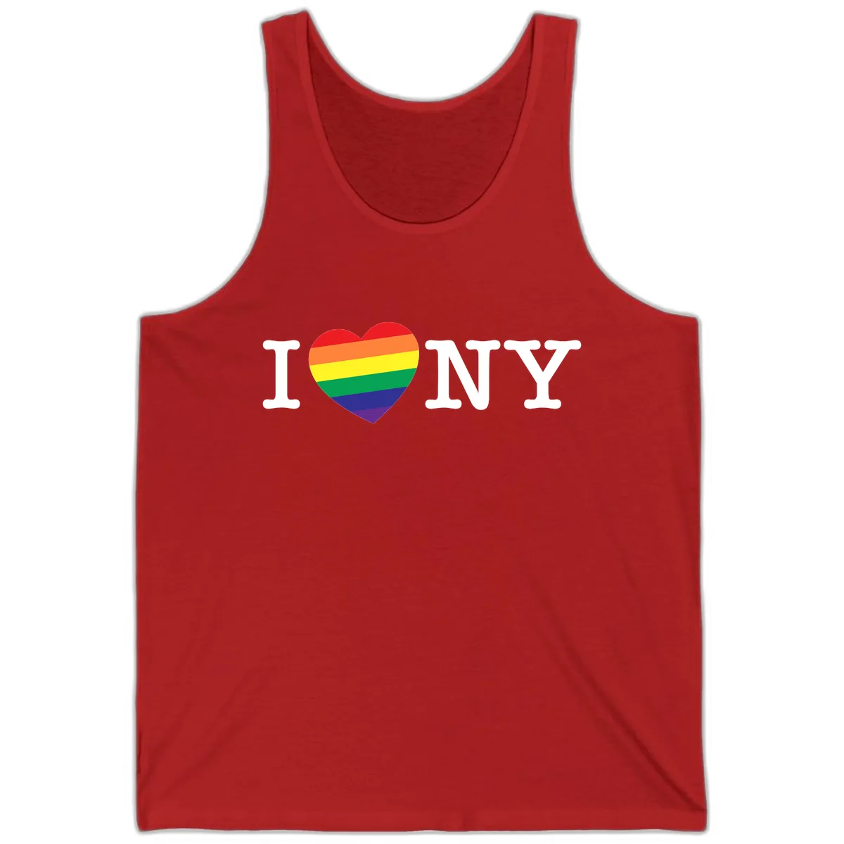 I Love New York Pride Tank in Red