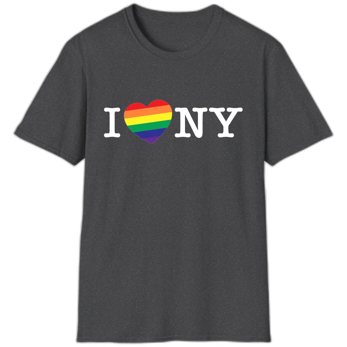 I Love New York Pride T-Shirt in Dark Heather