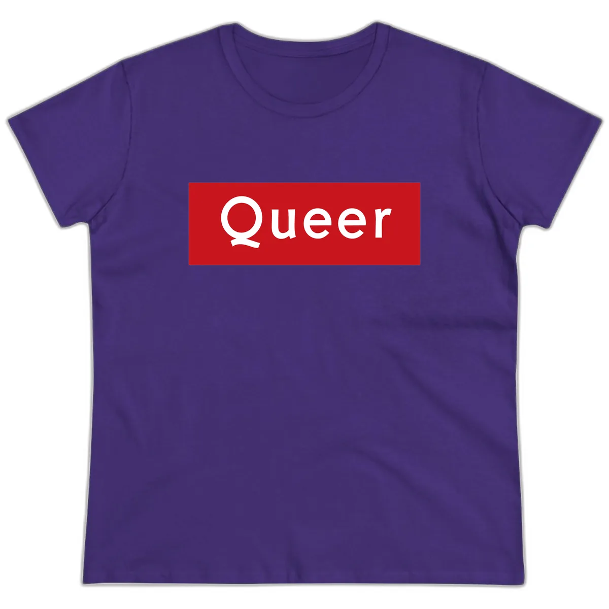 Queer Pride Statement Ladies Tee in Purple