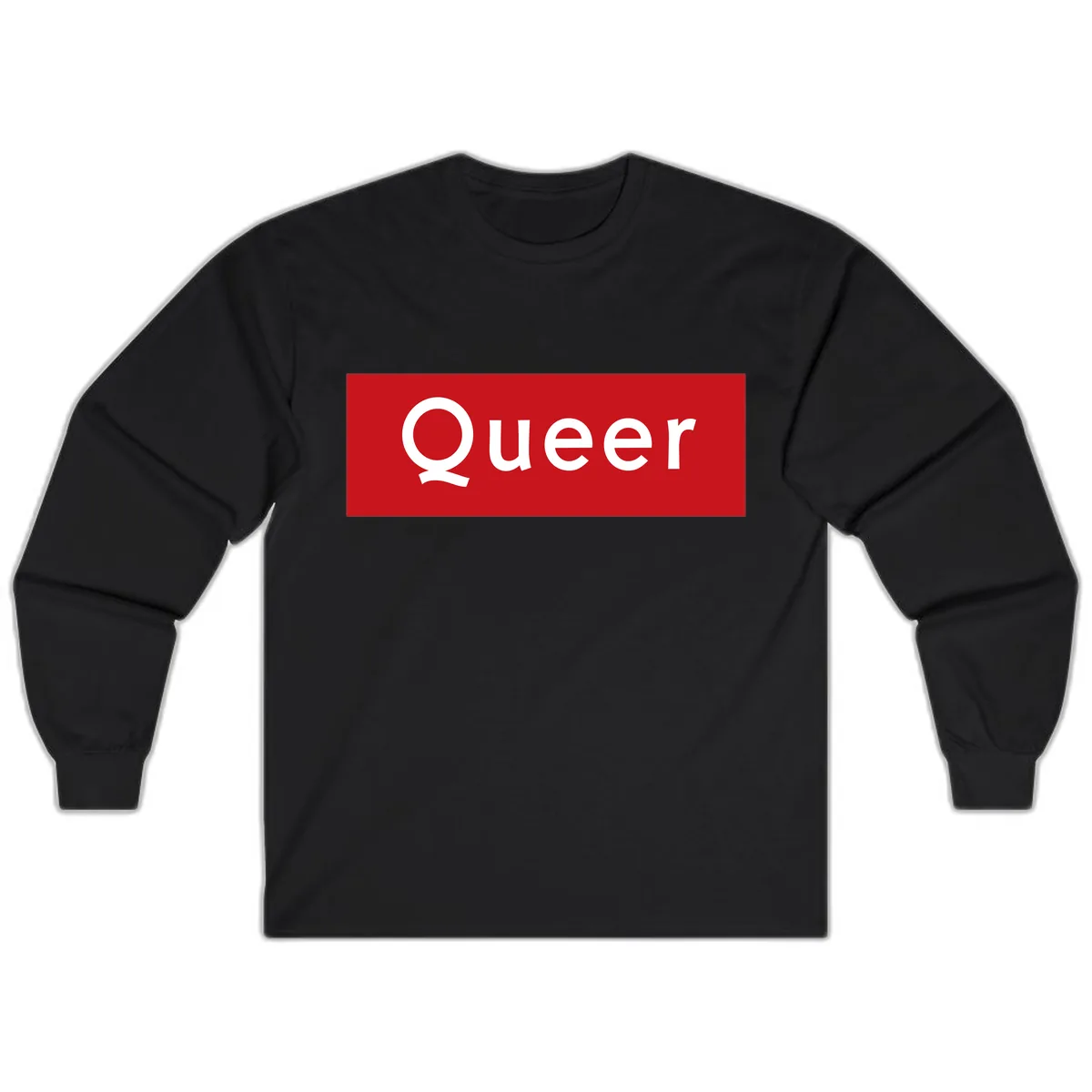 Queer Pride Statement Long Sleeve in Black