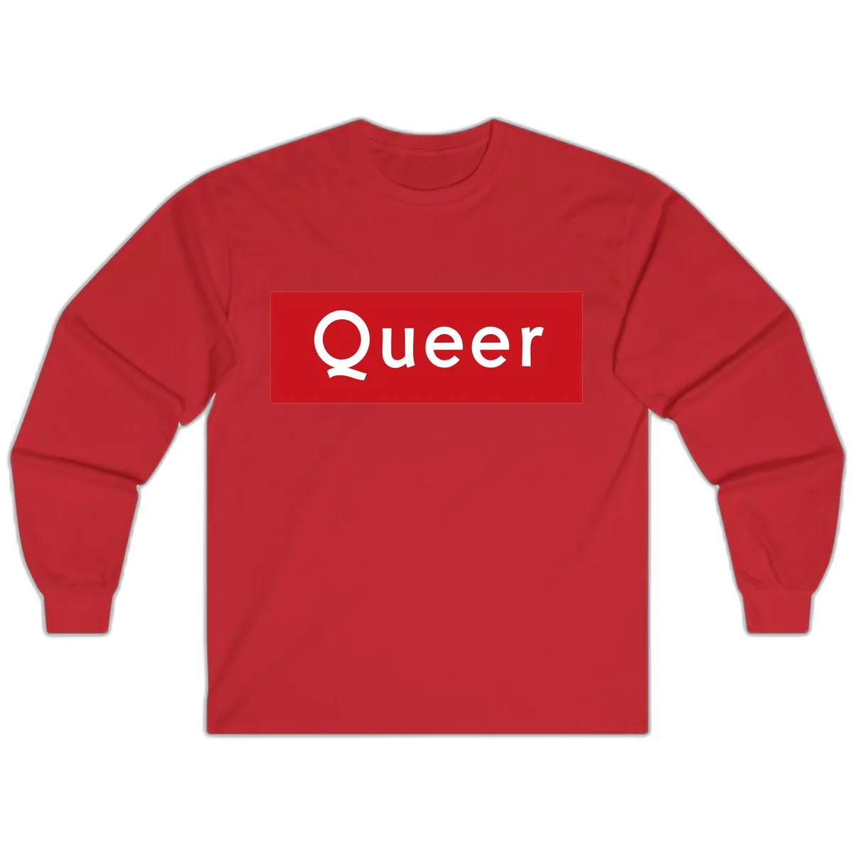 Queer Pride Statement Long Sleeve in Red