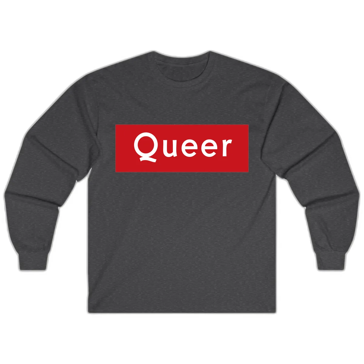 Queer Pride Statement Long Sleeve in Dark Heather