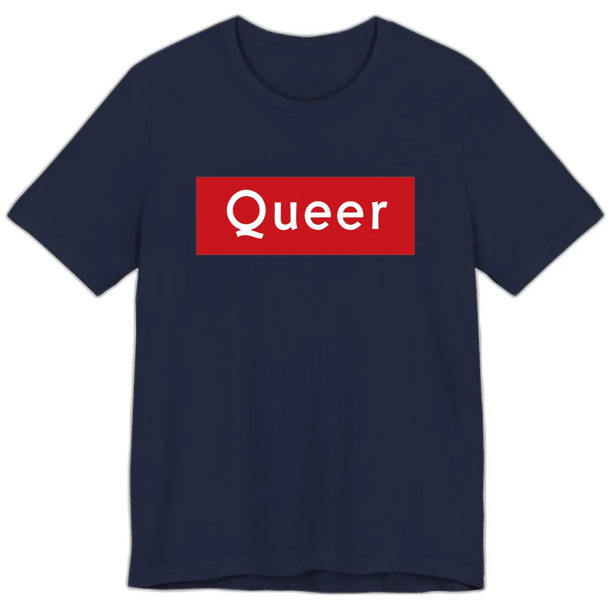 Queer Pride Statement Premium T-Shirt in Navy