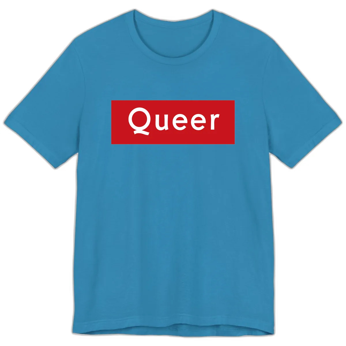 Queer Pride Statement Premium T-Shirt in Aqua