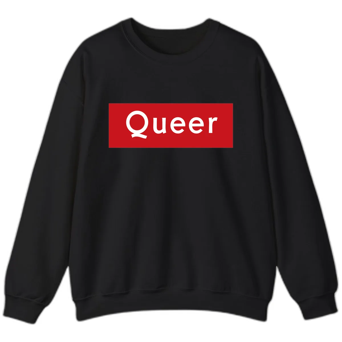Queer Pride Statement Sweatshirt in Black