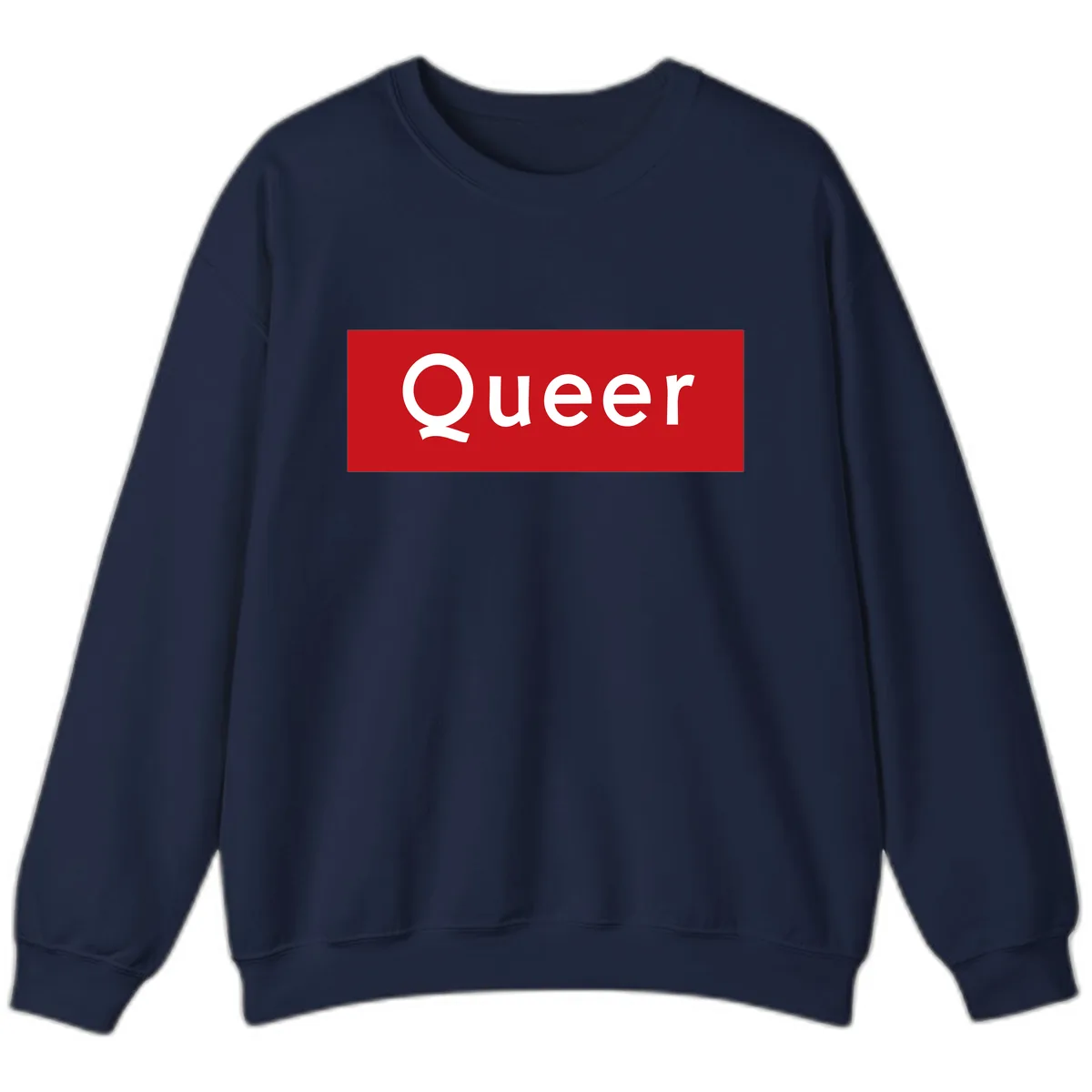 Queer Pride Statement Sweatshirt in Navy