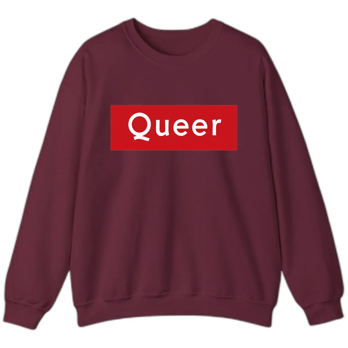 Queer Pride Statement Sweatshirt in Maroon