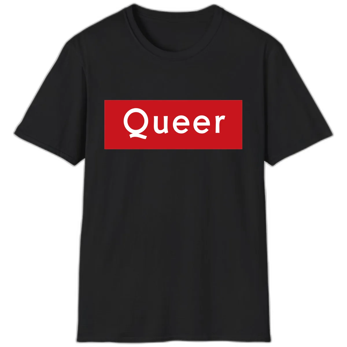 Queer Pride Statement T-Shirt in Black