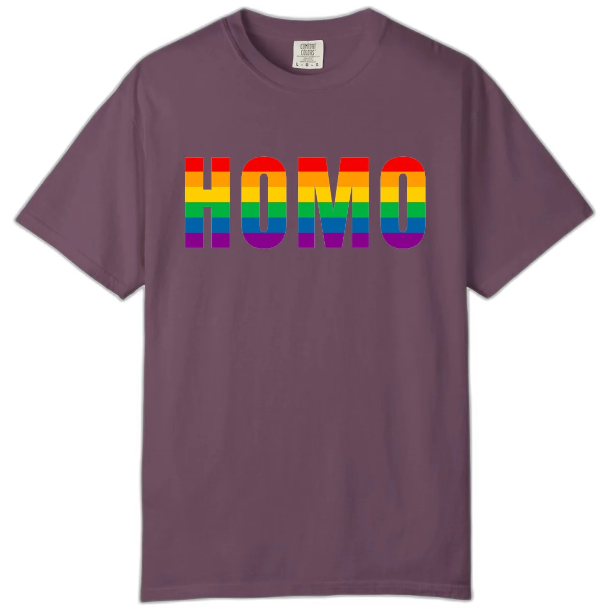 Rainbow Pride Numbers Design Comfort Color in Berry