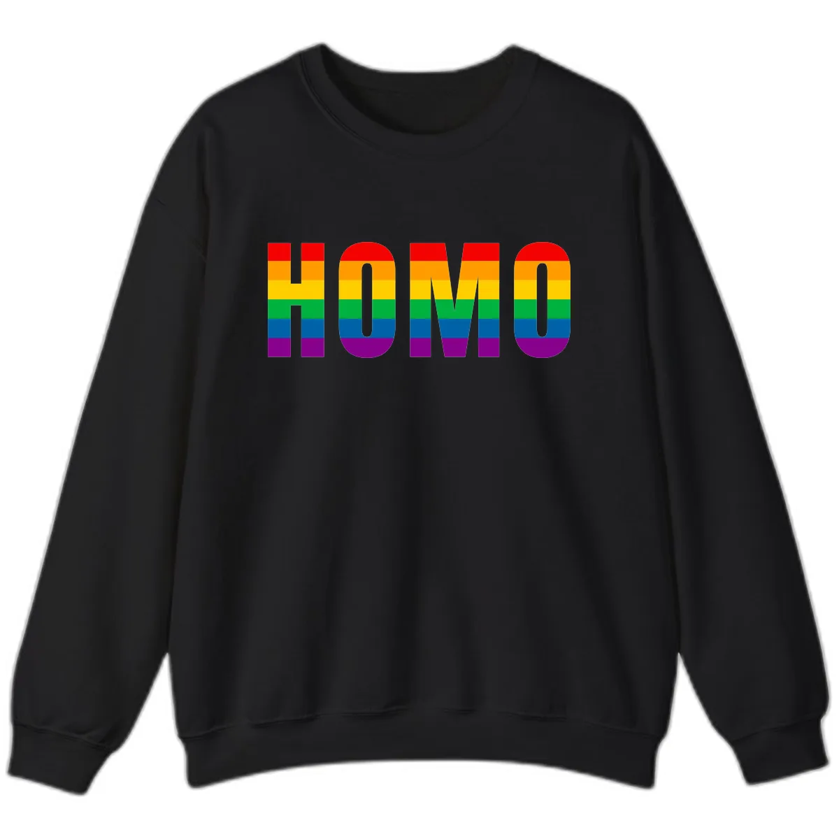 Rainbow Pride Numbers Design Sweatshirt in Black