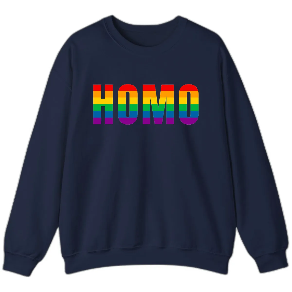 Rainbow Pride Numbers Design Sweatshirt in Navy