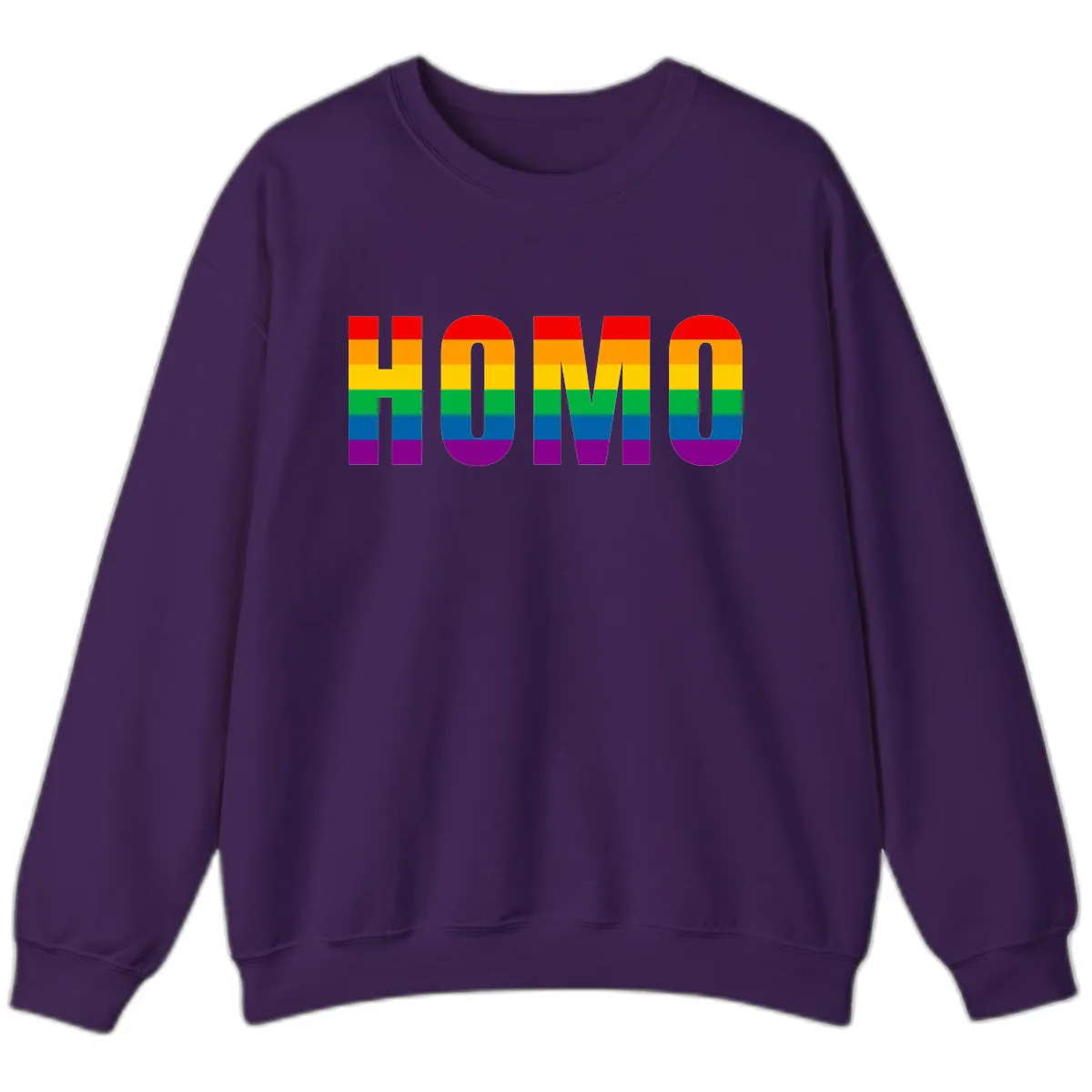 Rainbow Pride Numbers Design Sweatshirt in Purple