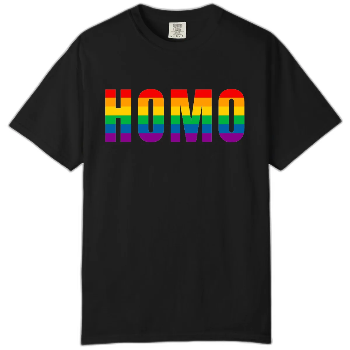 Love Is Love Rainbow Pride Comfort Color in Black