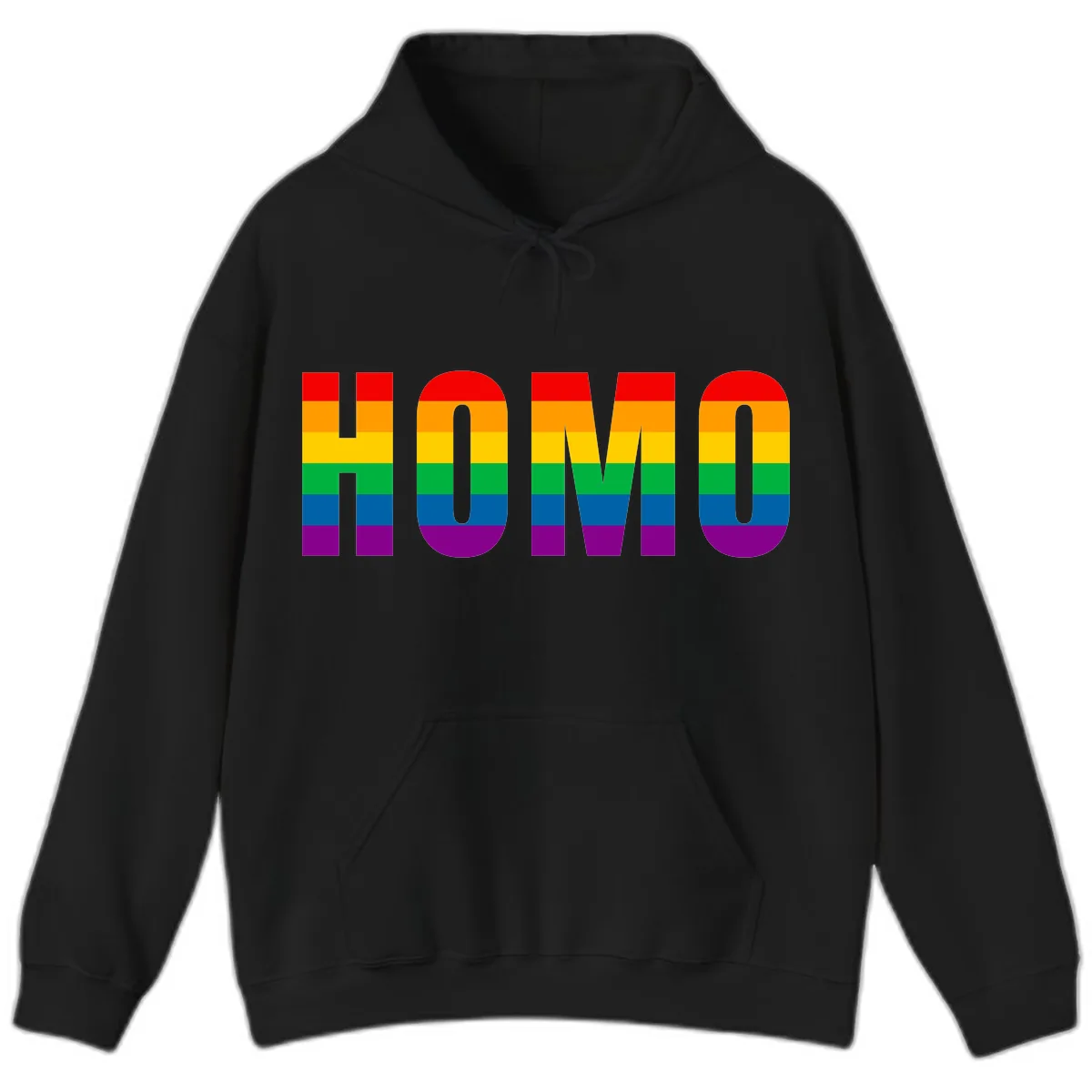 Love Is Love Rainbow Pride Hoodie in Black
