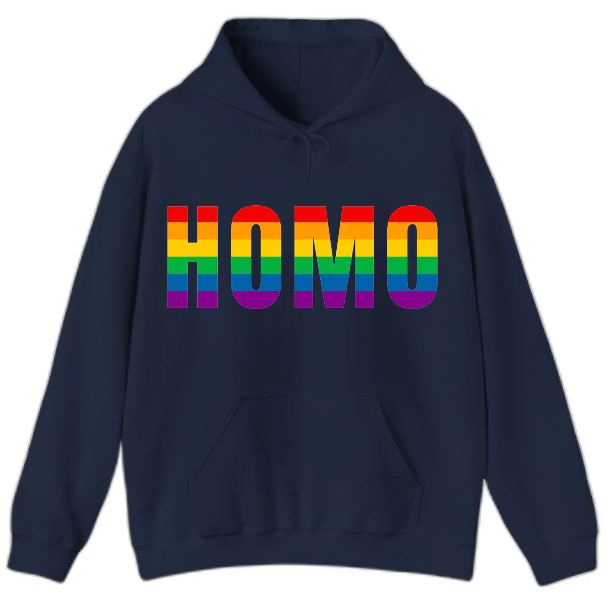 Love Is Love Rainbow Pride Hoodie in Navy