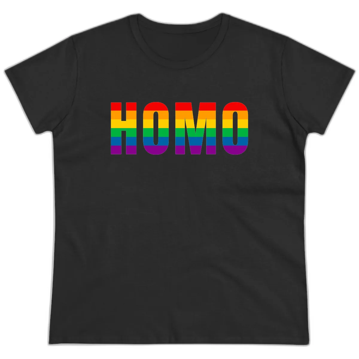 Love Is Love Rainbow Pride Ladies Tee in Black
