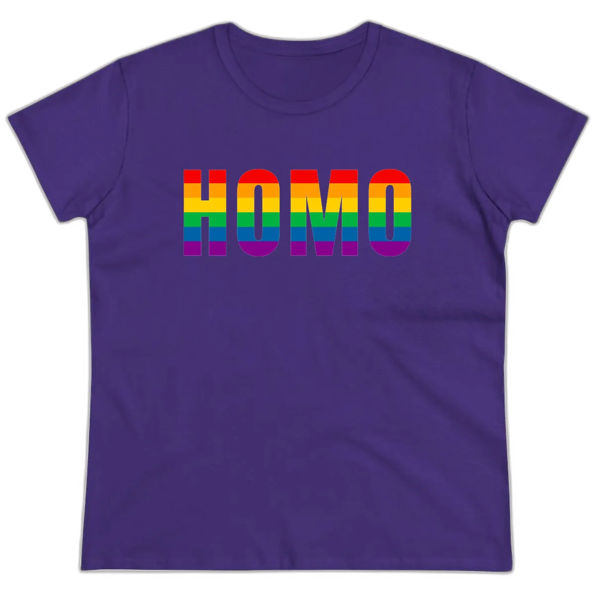 Love Is Love Rainbow Pride Ladies Tee in Purple