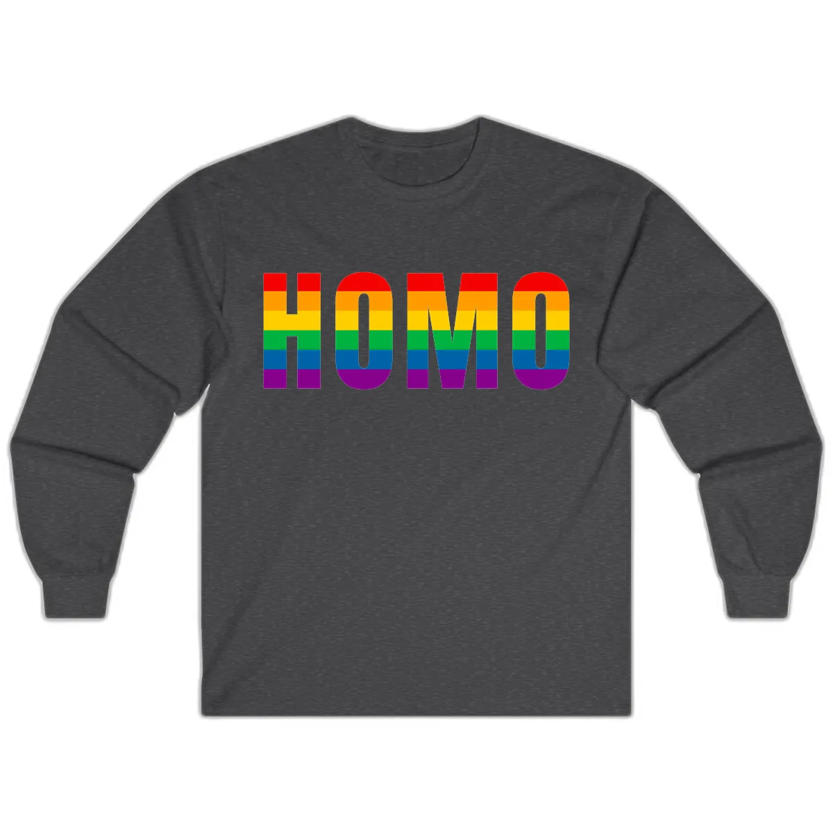 Love Is Love Rainbow Pride Long Sleeve in Dark Heather