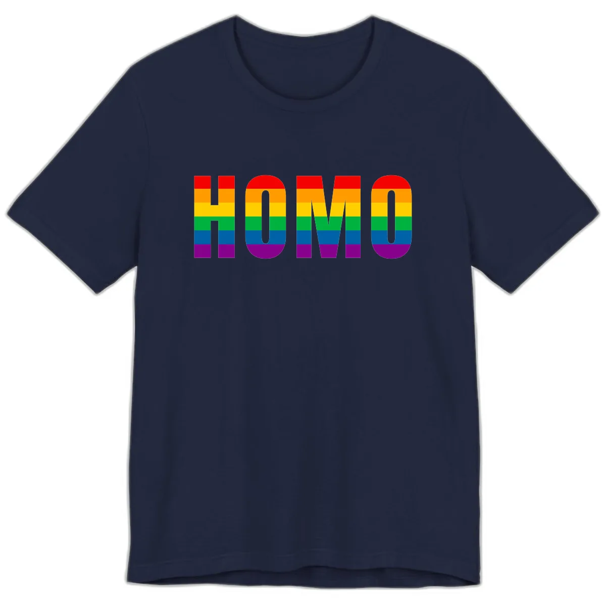 Love Is Love Rainbow Pride Premium T-Shirt in Navy