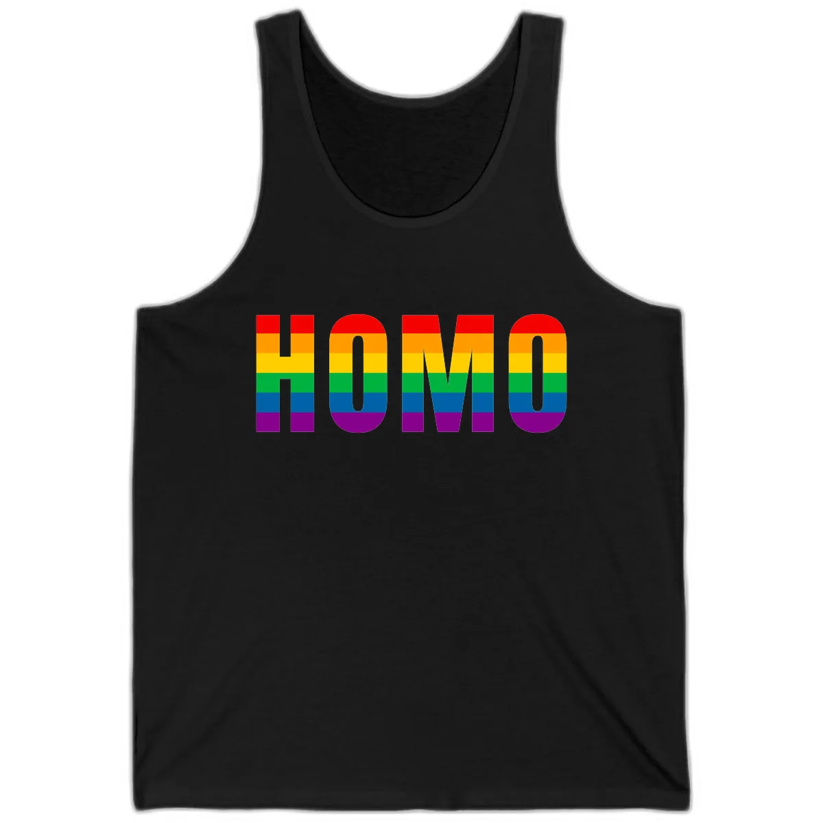 Love Is Love Rainbow Pride Tank in Black