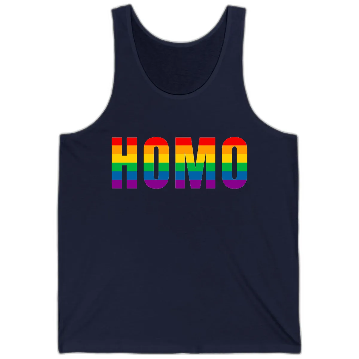 Love Is Love Rainbow Pride Tank in Navy