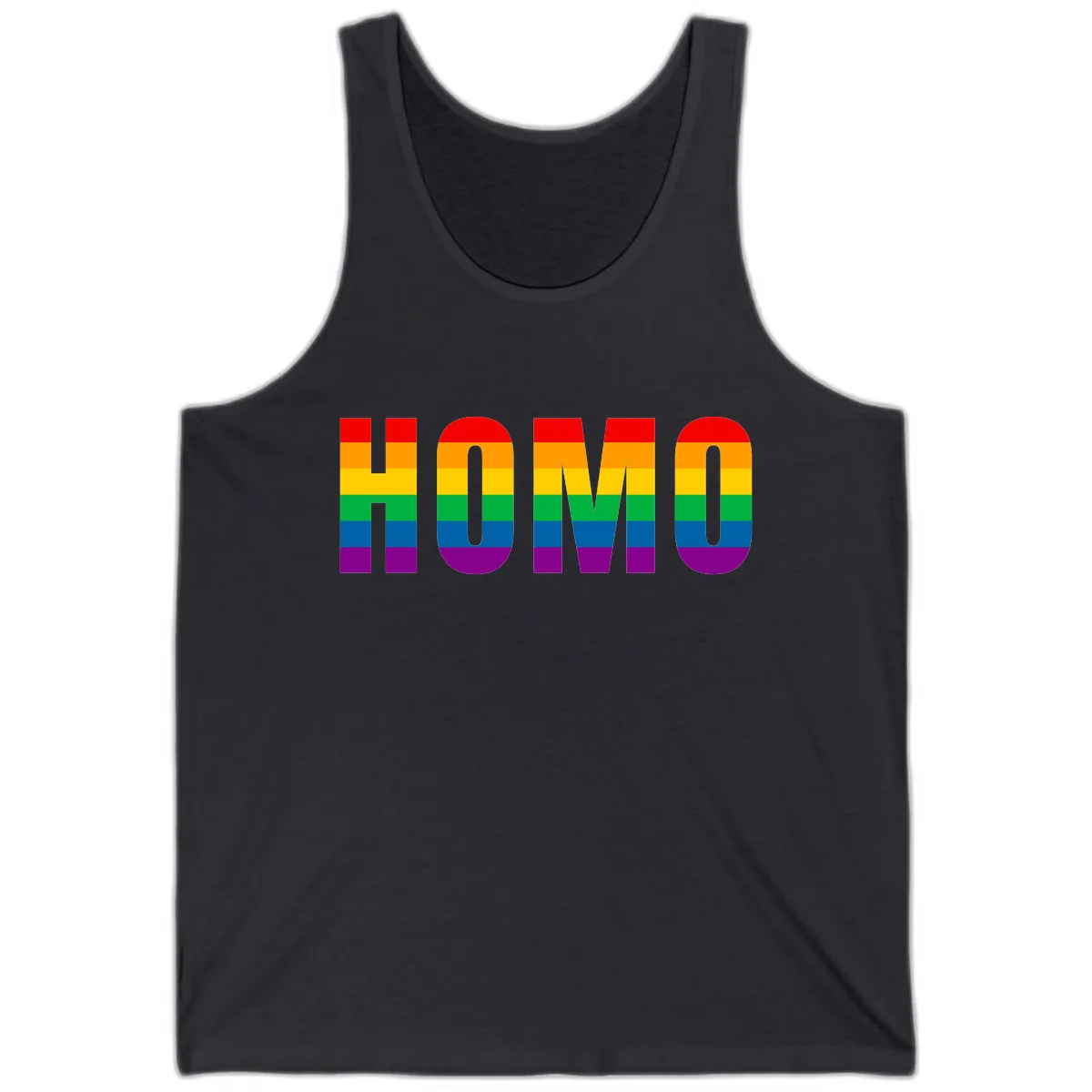 Love Is Love Rainbow Pride Tank in Dark Grey