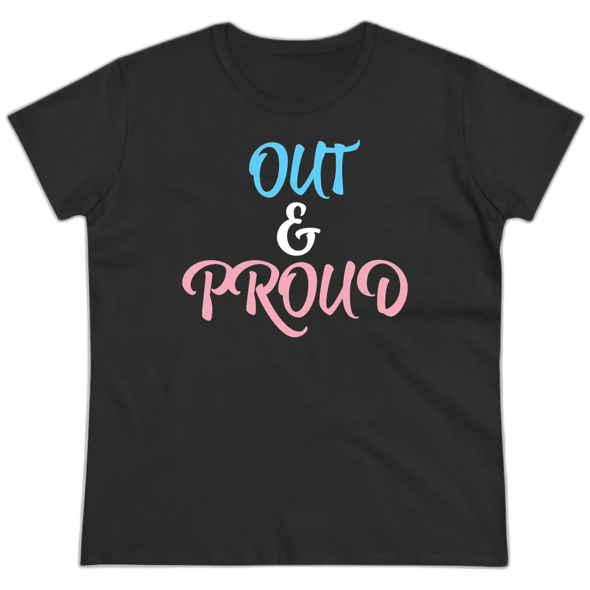 Out & Proud Ladies Tee in Black