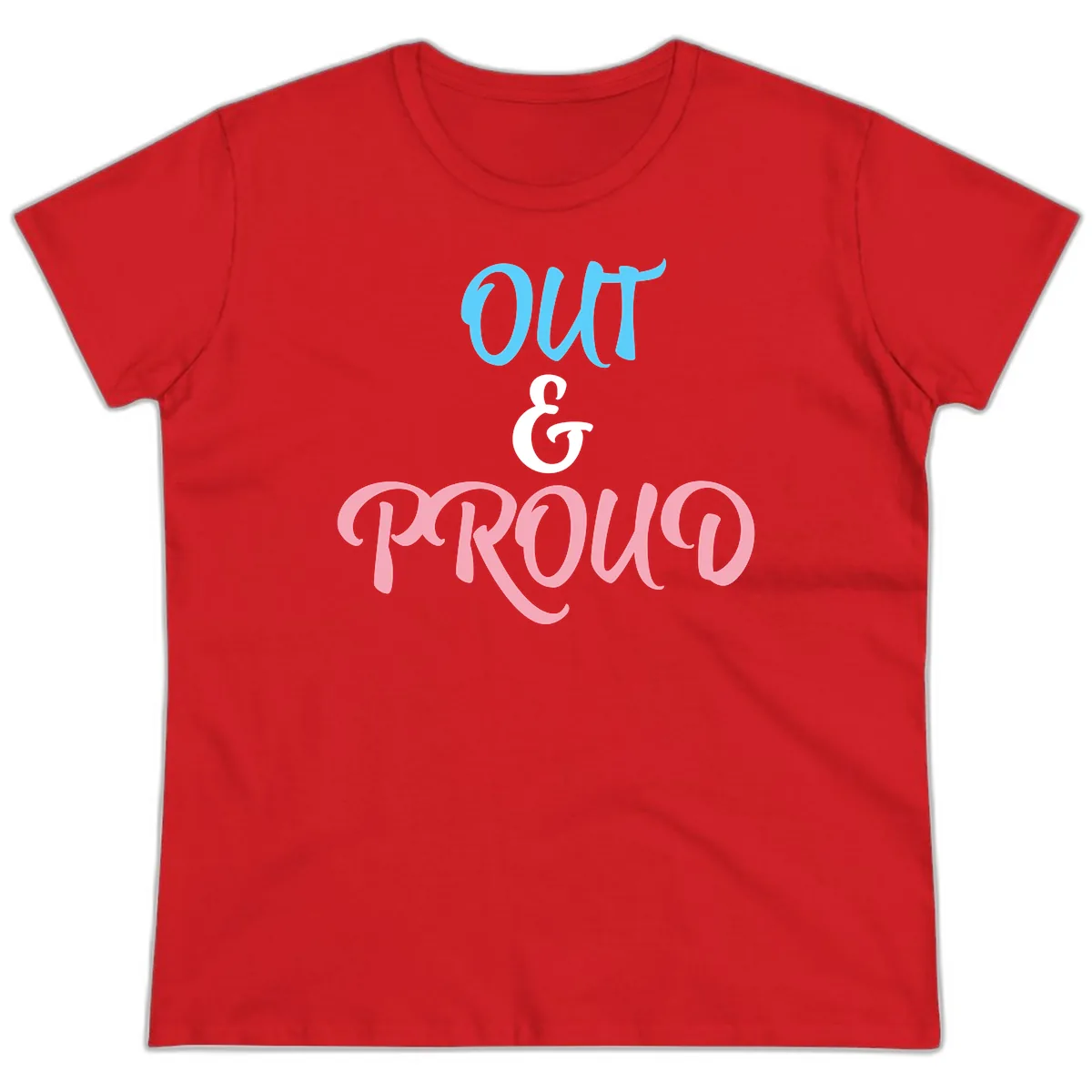 Out & Proud Ladies Tee in Red
