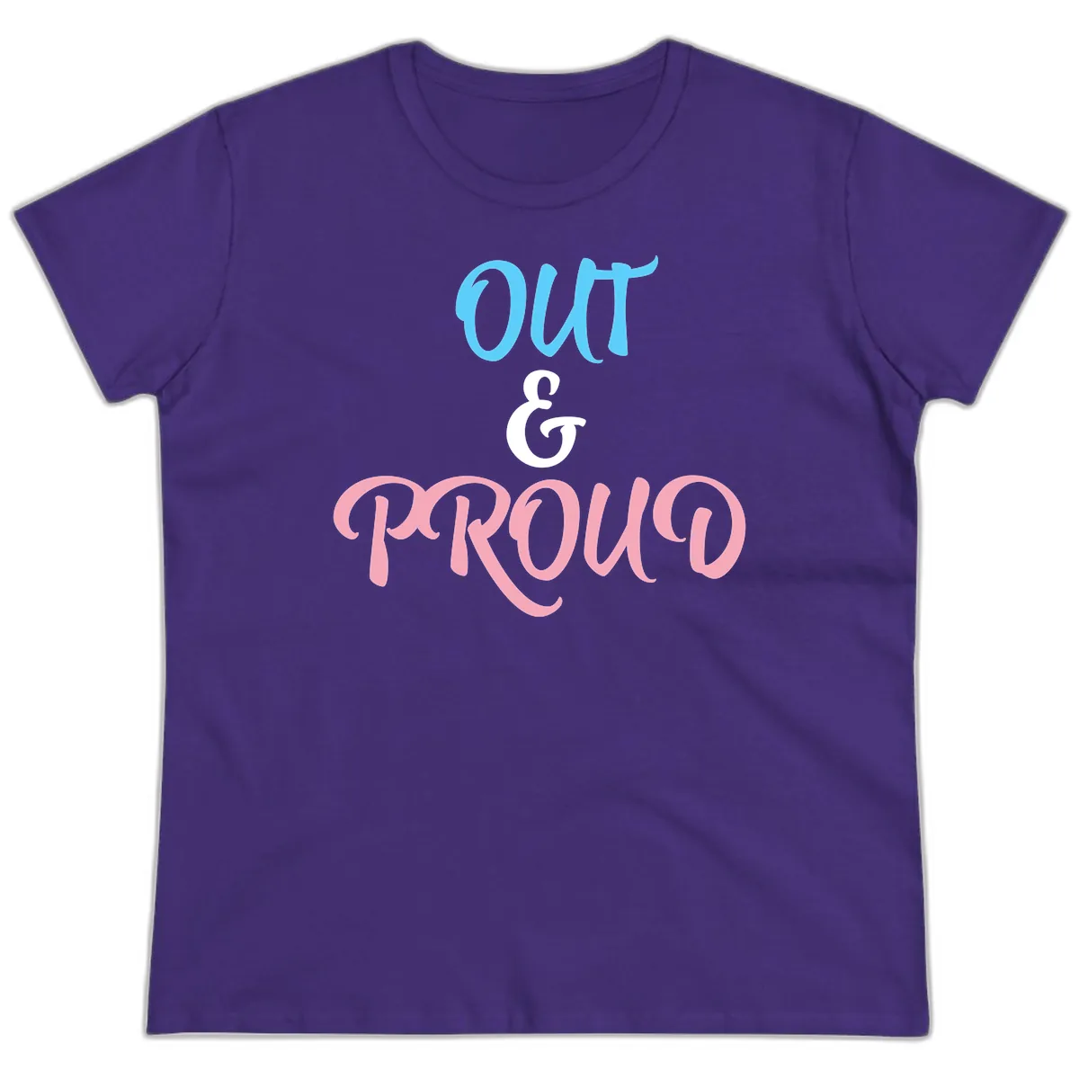 Out & Proud Ladies Tee in Purple