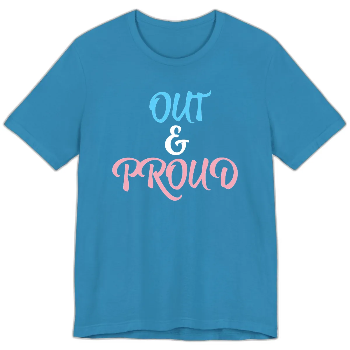 Out & Proud Premium T-Shirt in Aqua