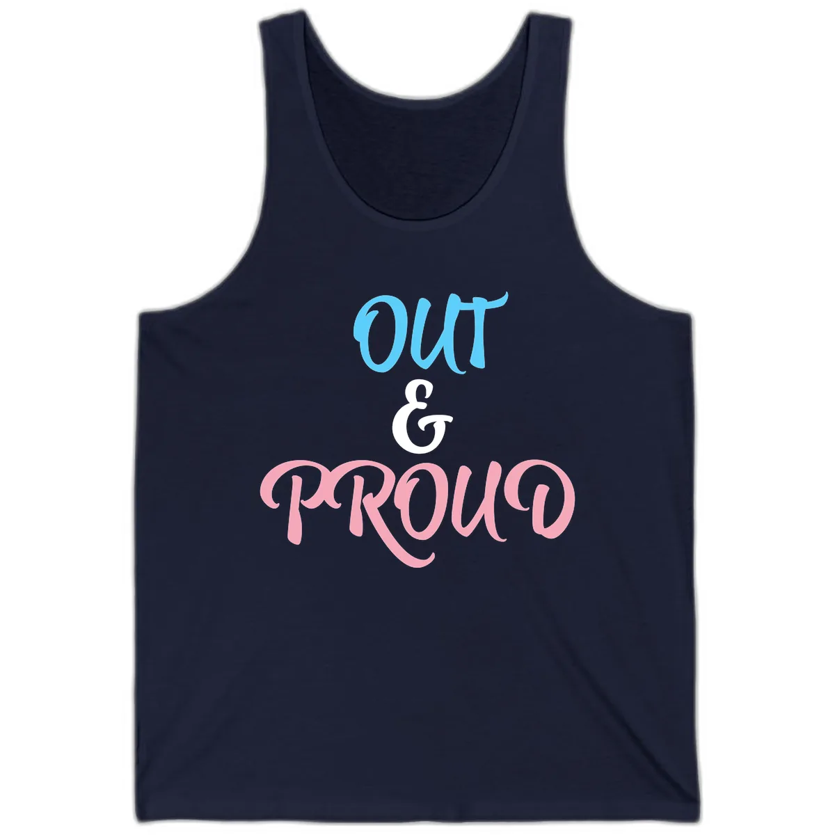 Out & Proud Tank in Navy