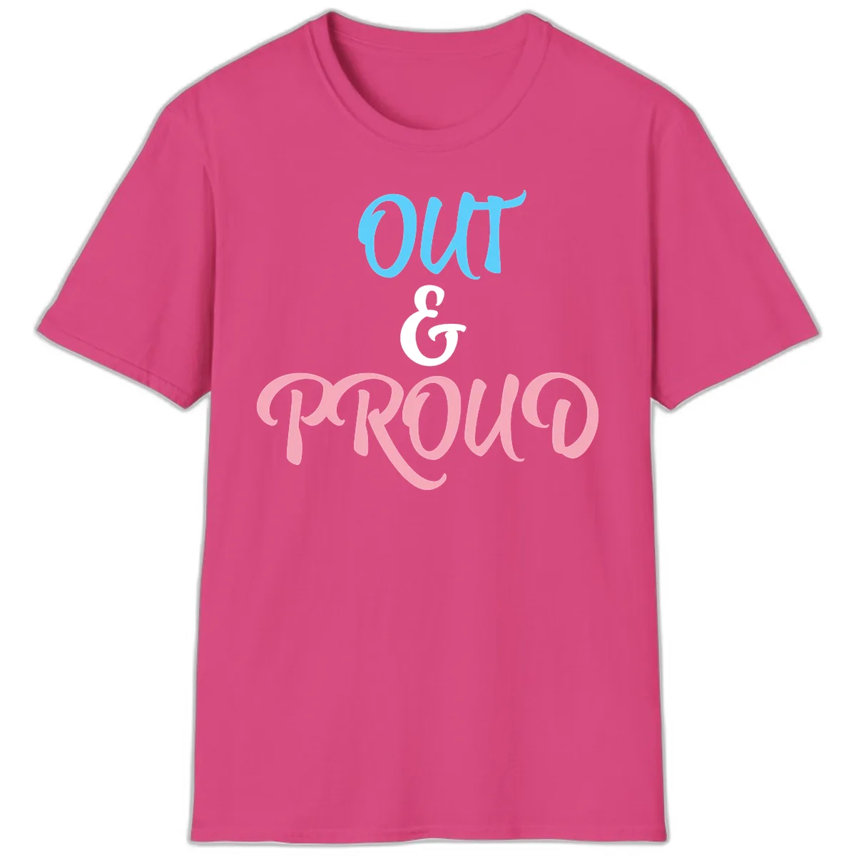 Out & Proud T-Shirt in Heliconia