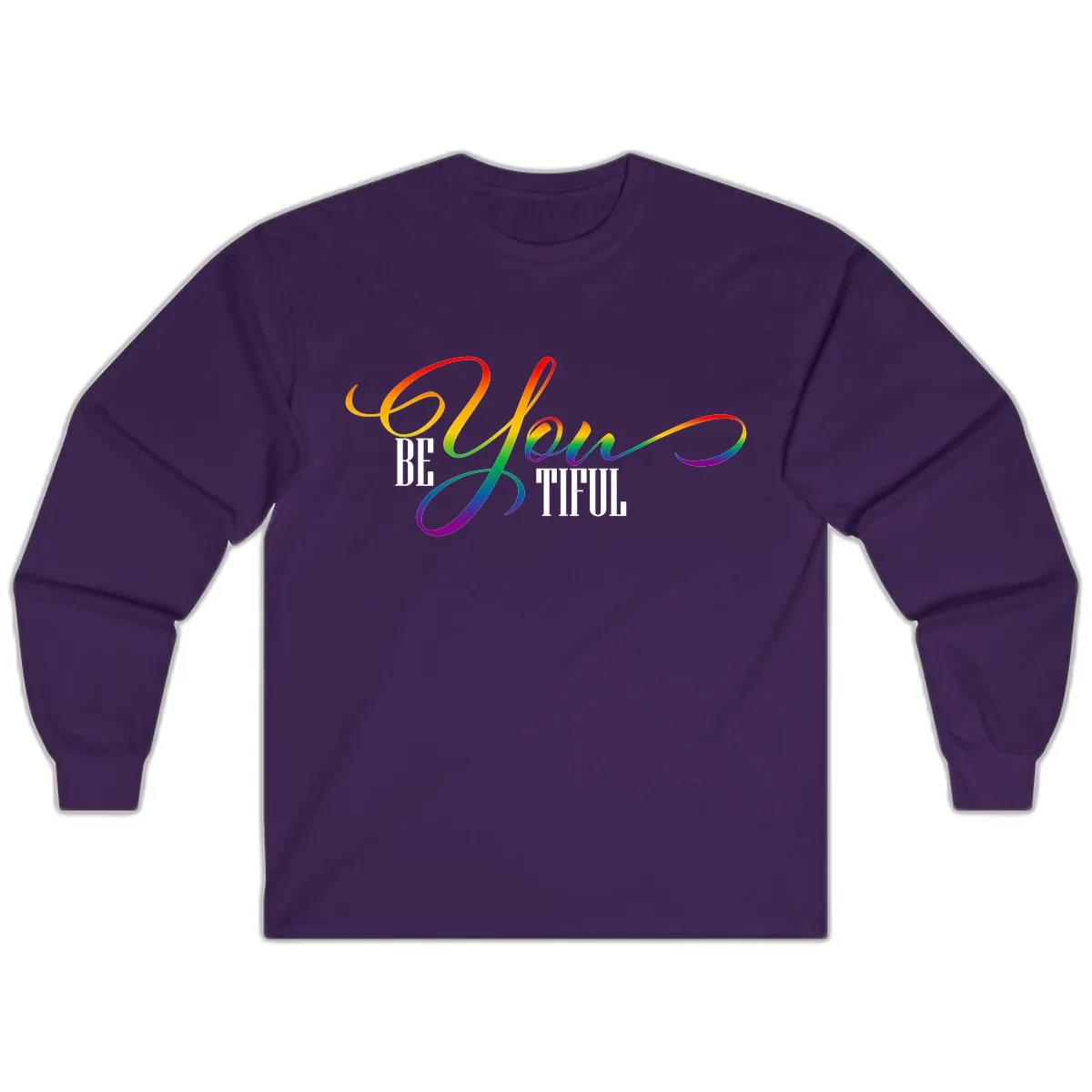 Be You Colorful Pride Design Long Sleeve in Purple