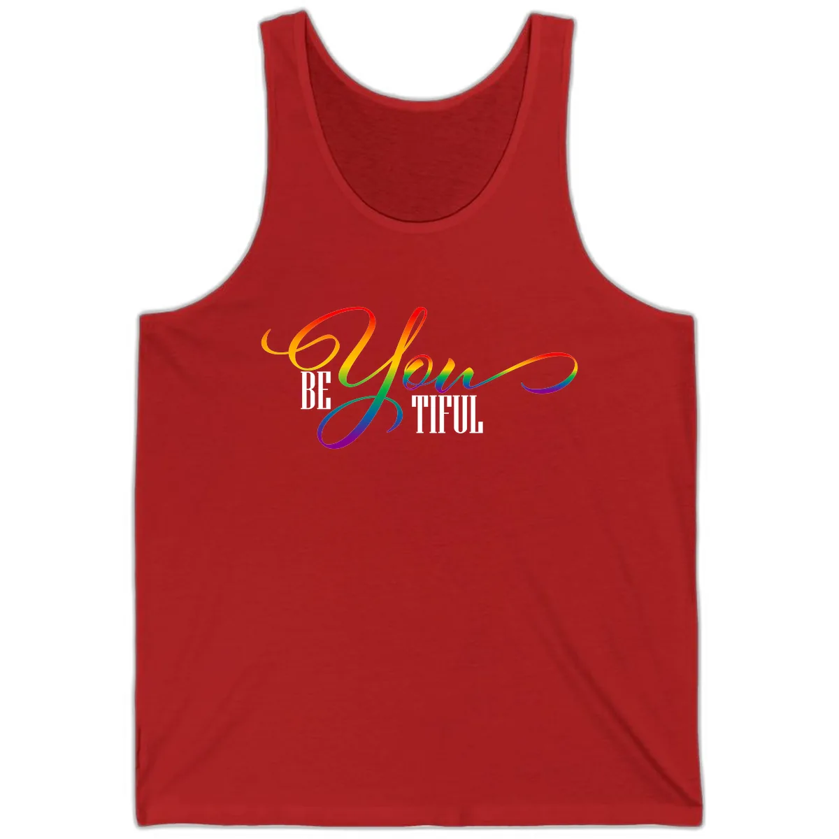 Be You Colorful Pride Design Tank in Red