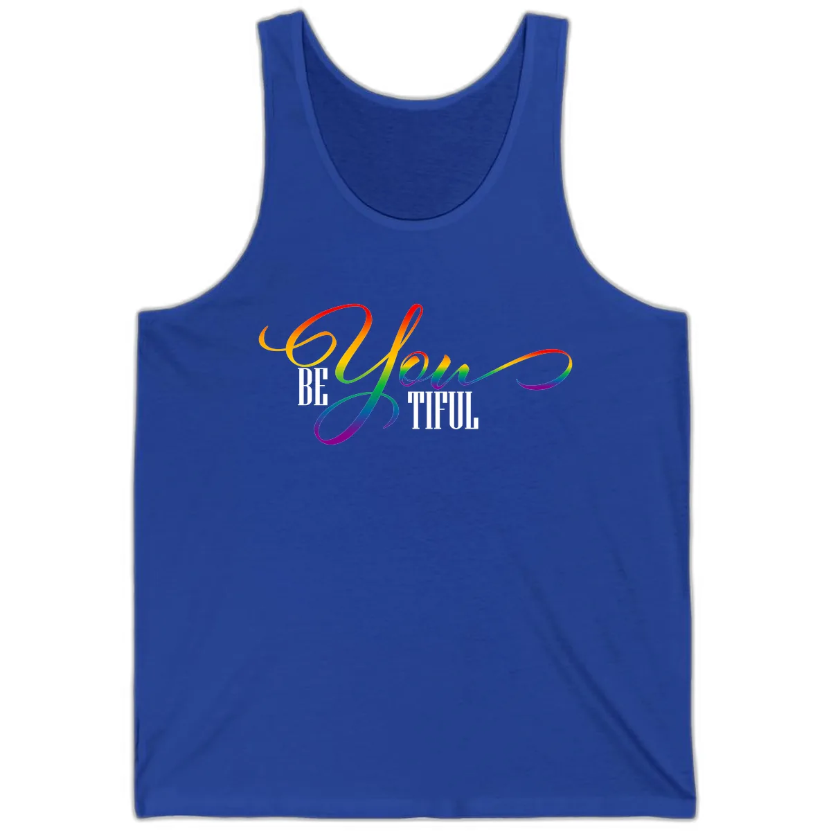 Be You Colorful Pride Design Tank in True Royal