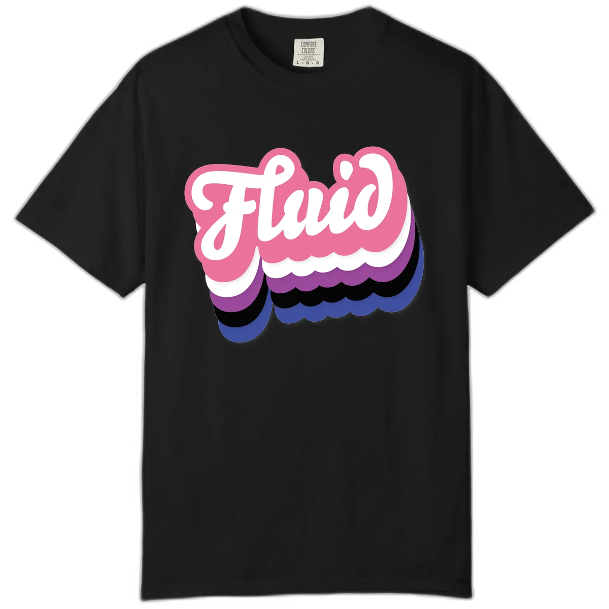 Slay Layered Cloud Pride Design Comfort Color in Black