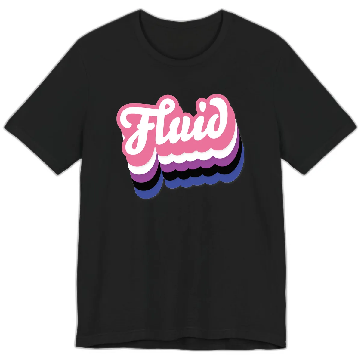 Slay Layered Cloud Pride Design Premium T-Shirt in Black