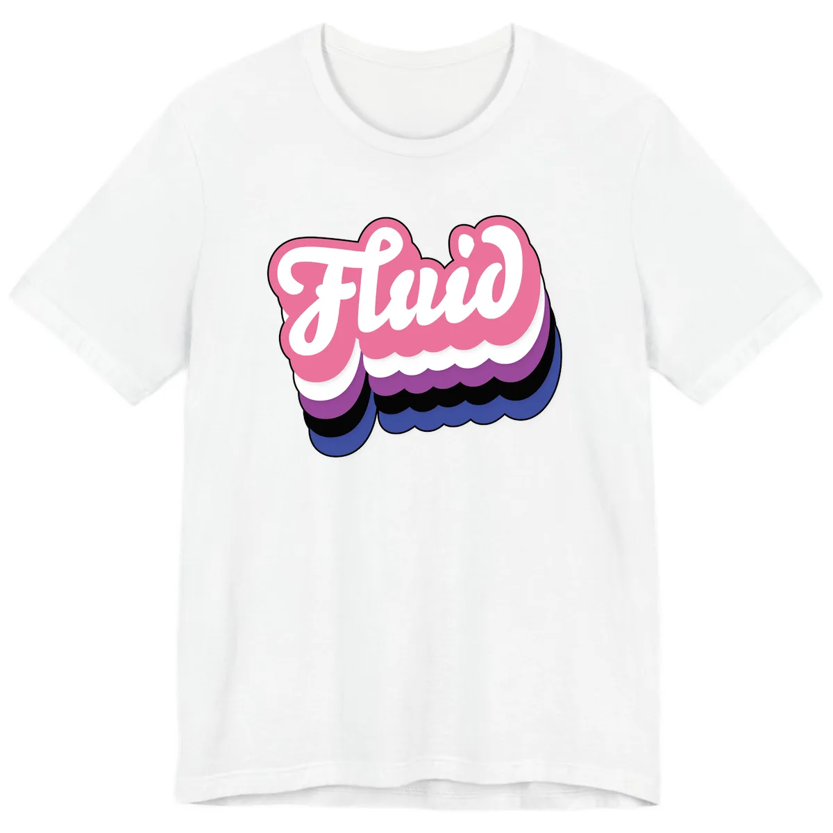 Slay Layered Cloud Pride Design Premium T-Shirt in White