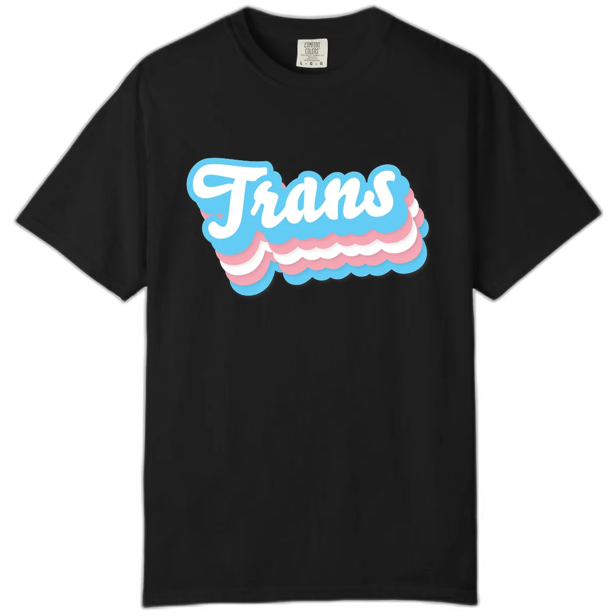 Trans Pride Cloud Layer Design Comfort Color in Black