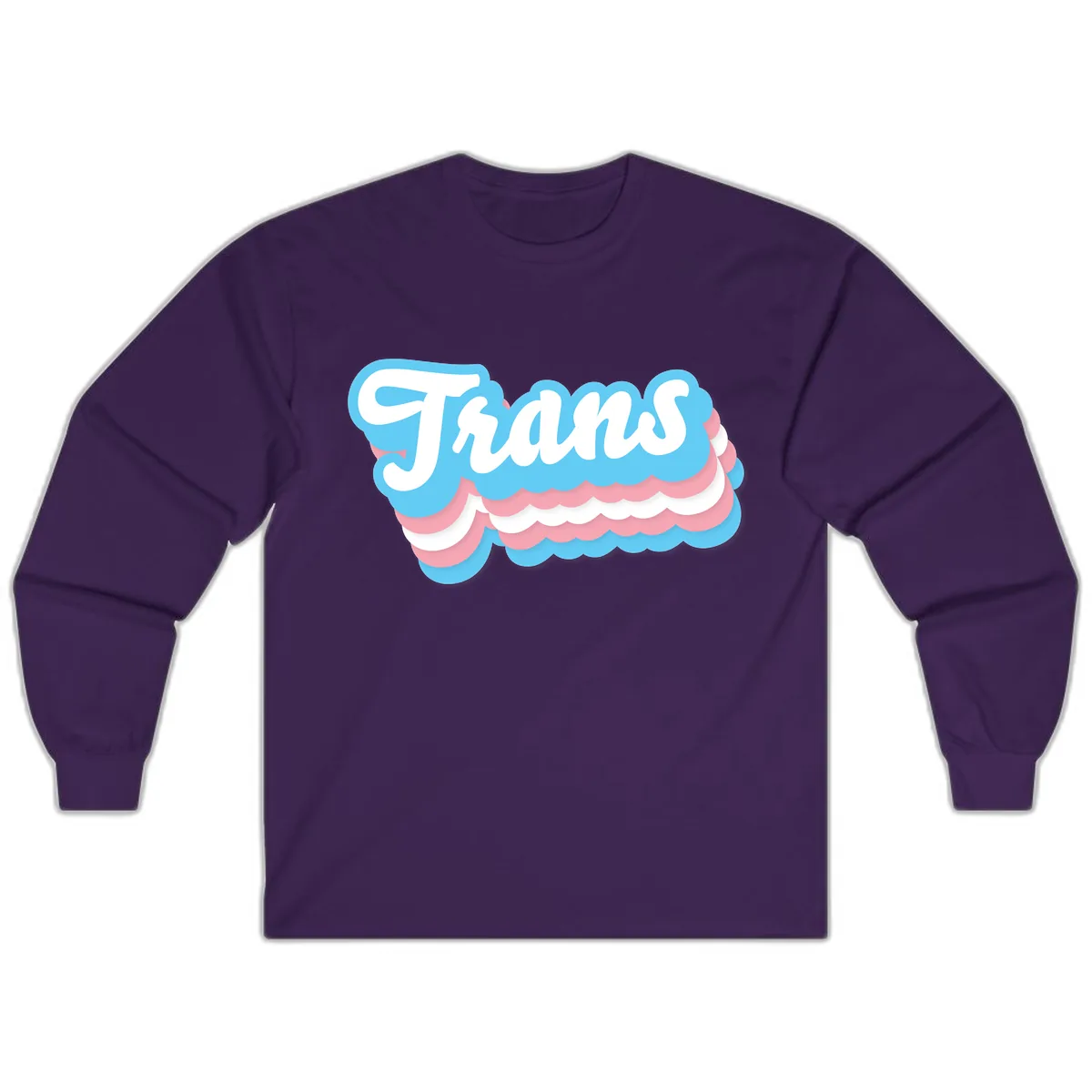 Trans Pride Cloud Layer Design Long Sleeve in Purple