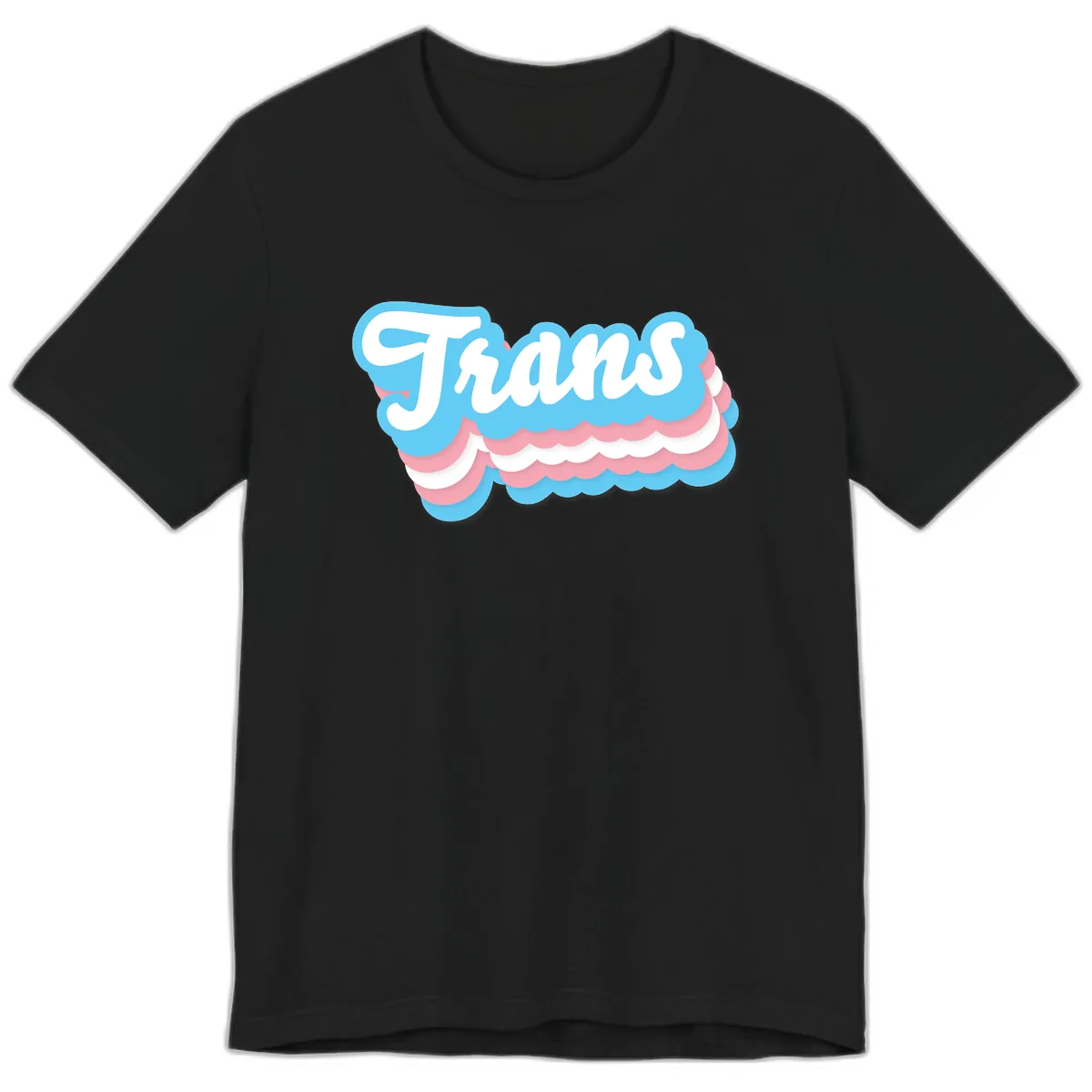 Trans Pride Cloud Layer Design Premium T-Shirt in Black