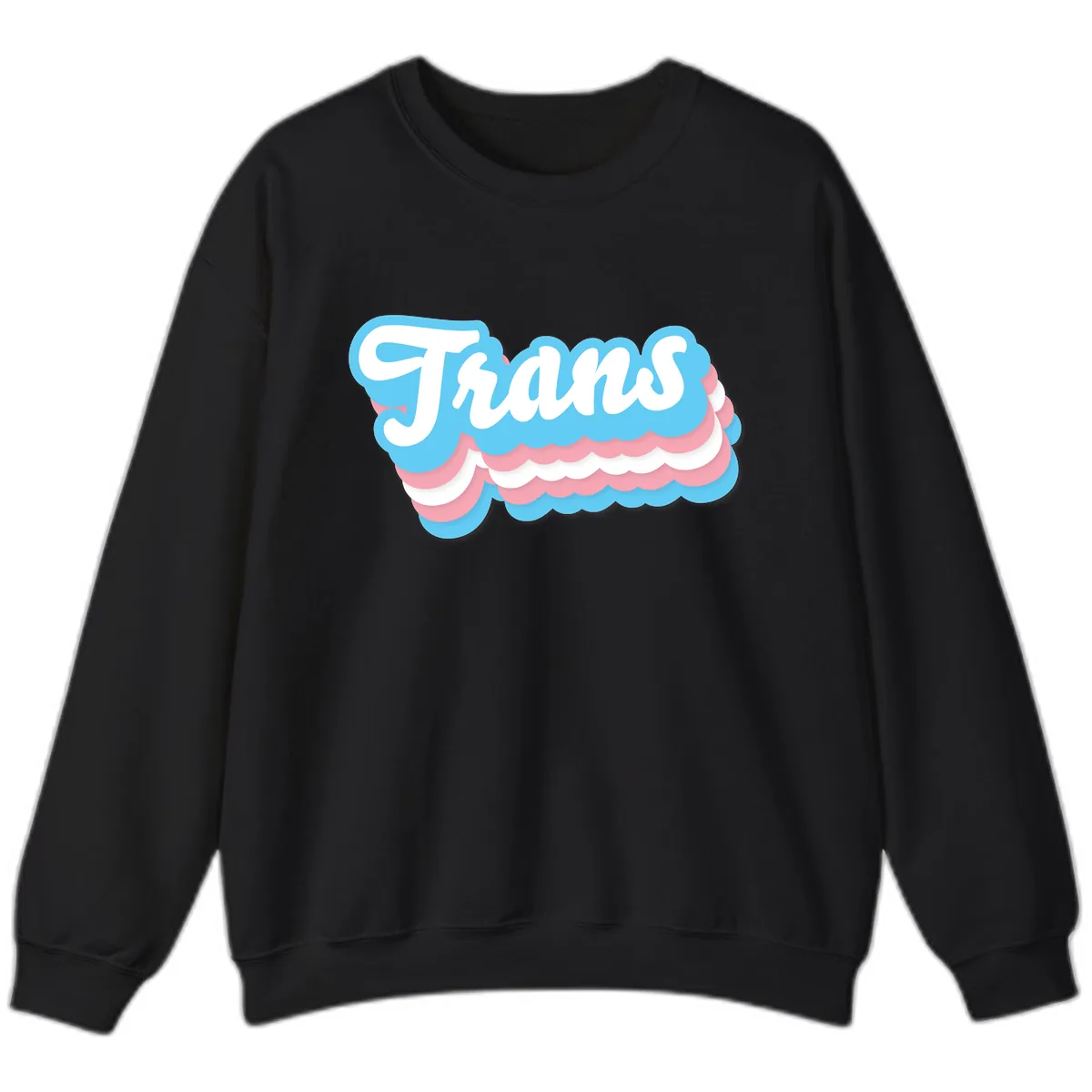 Trans Pride Cloud Layer Design Sweatshirt in Black