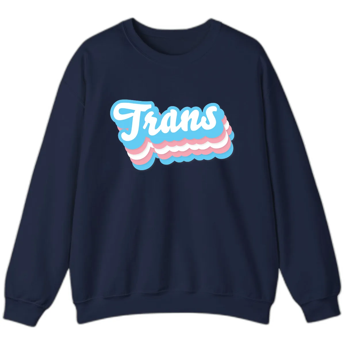 Trans Pride Cloud Layer Design Sweatshirt in Navy