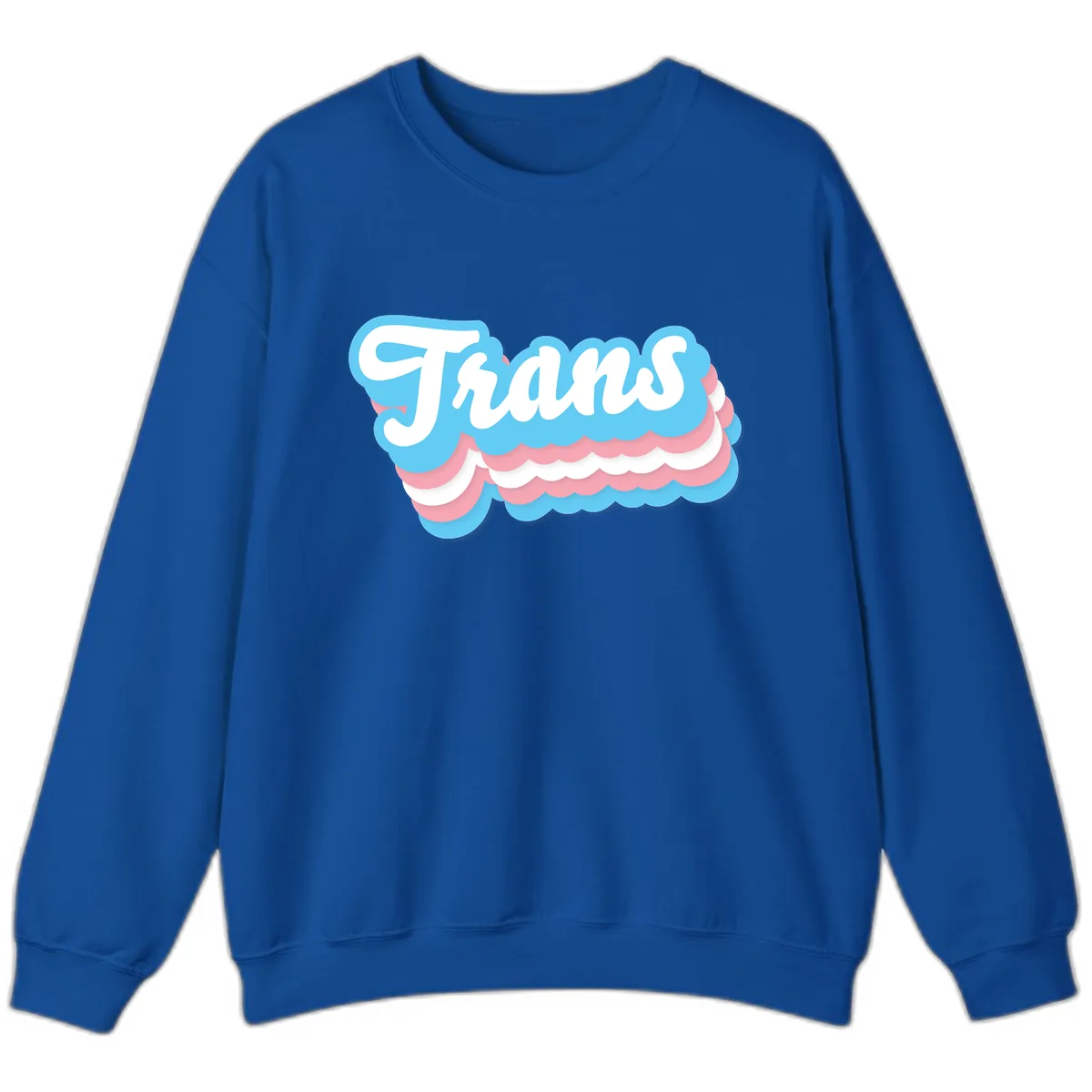 Trans Pride Cloud Layer Design Sweatshirt in Royal