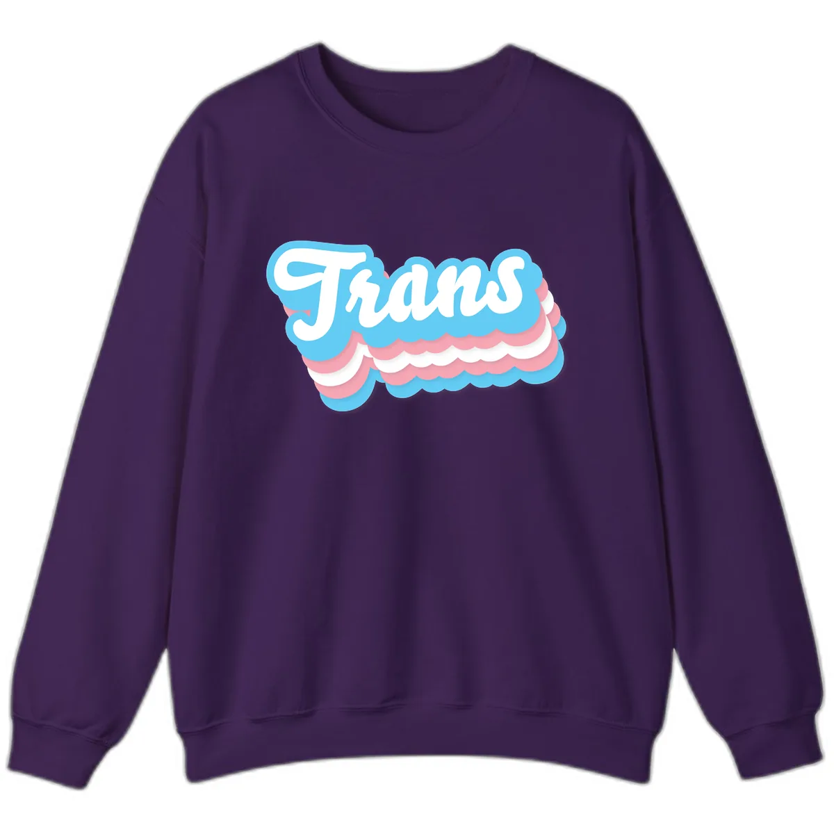 Trans Pride Cloud Layer Design Sweatshirt in Purple