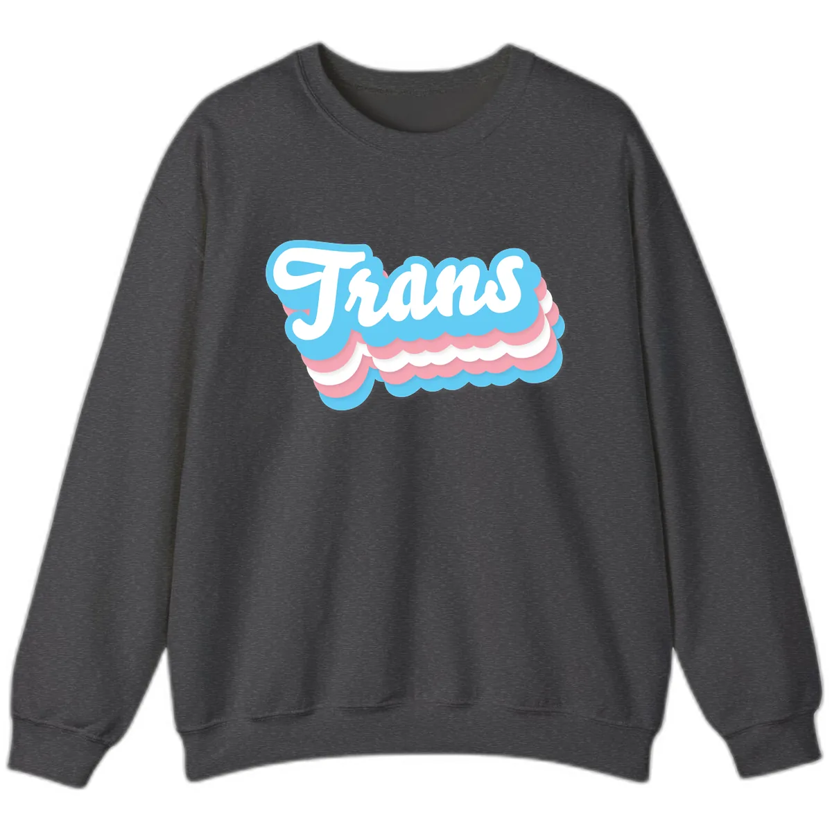 Trans Pride Cloud Layer Design Sweatshirt in Dark Heather