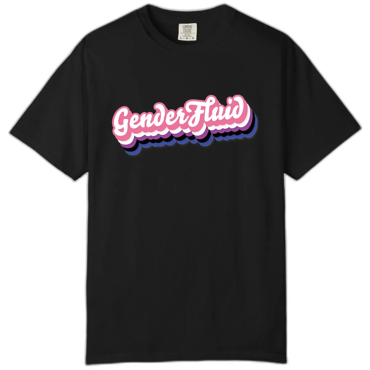 Gender Fluid Pride Design Comfort Color in Black