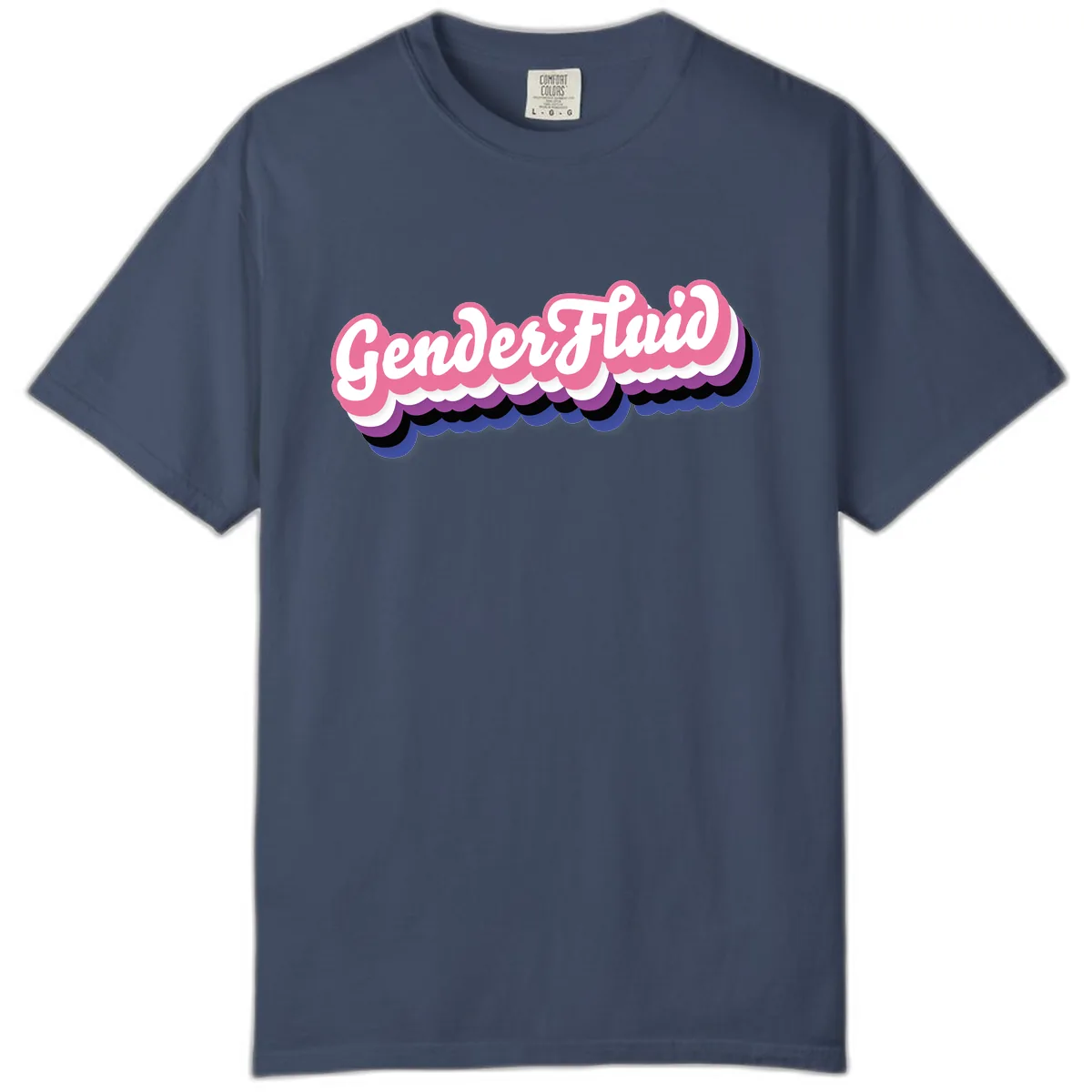 Gender Fluid Pride Design Comfort Color in Midnight