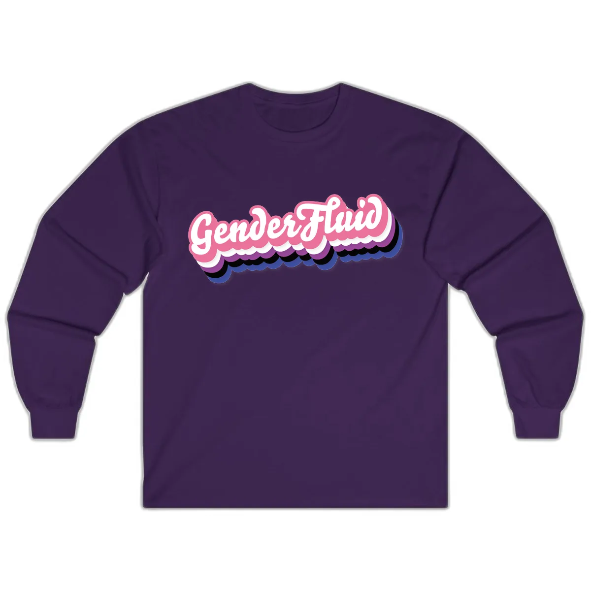 Gender Fluid Pride Design Long Sleeve in Purple